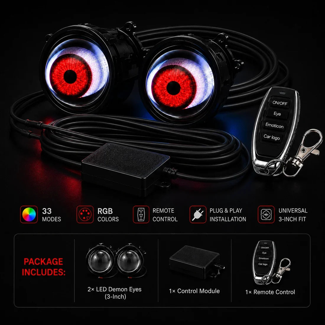 Demon-Eye LED Headlight Kit